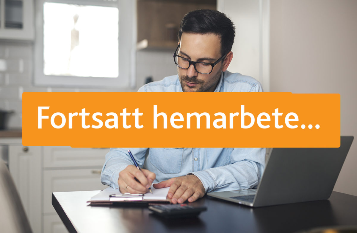 6 av 10 arbetar INTE hemifrån alls