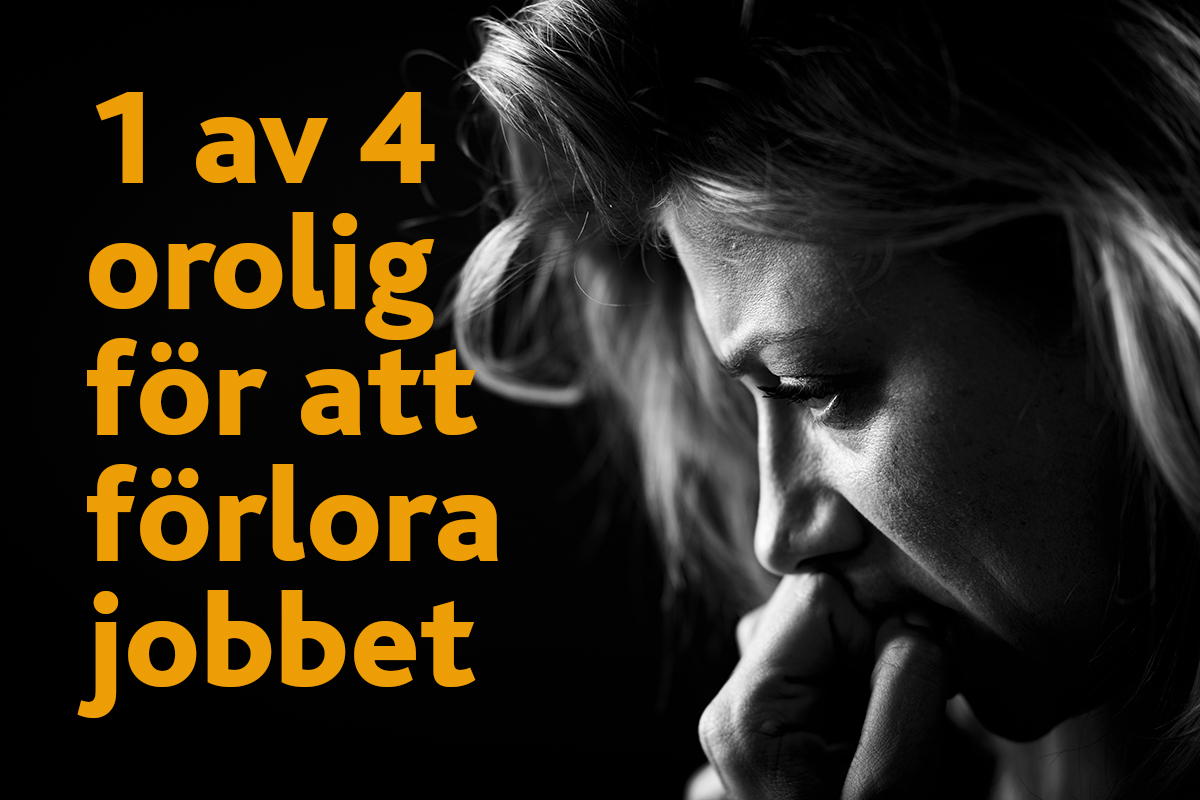 Var fjärde svensk orolig att förlora jobbet