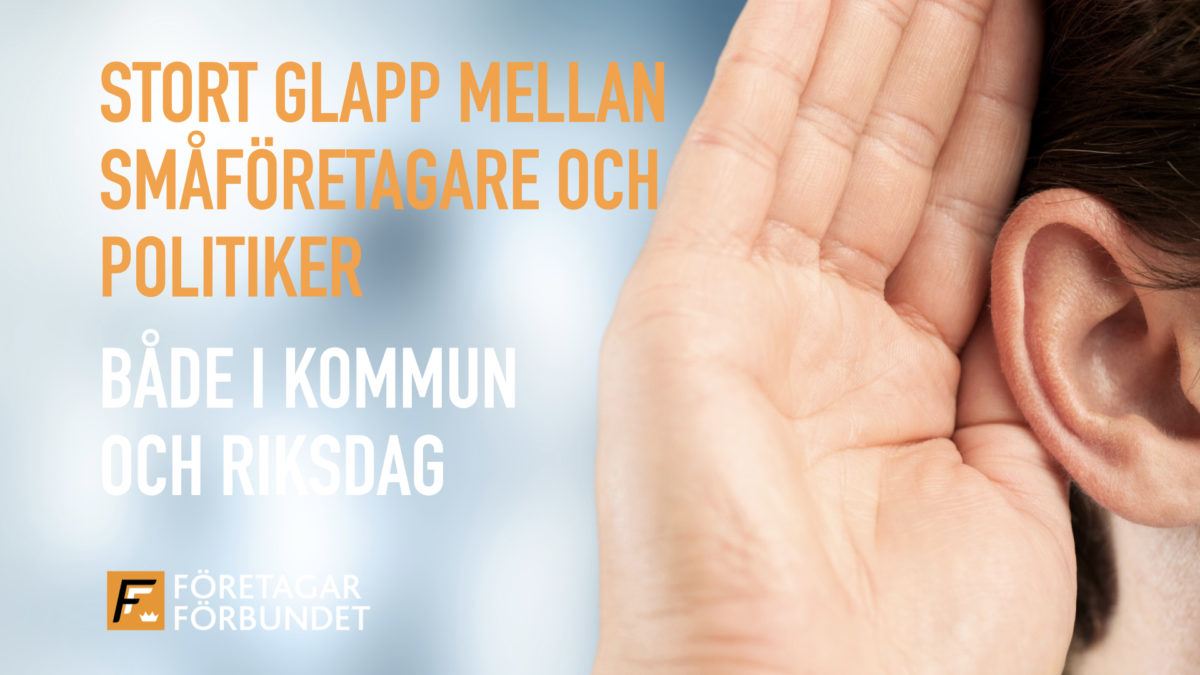 Stort avstånd mellan småföretagare och politiker