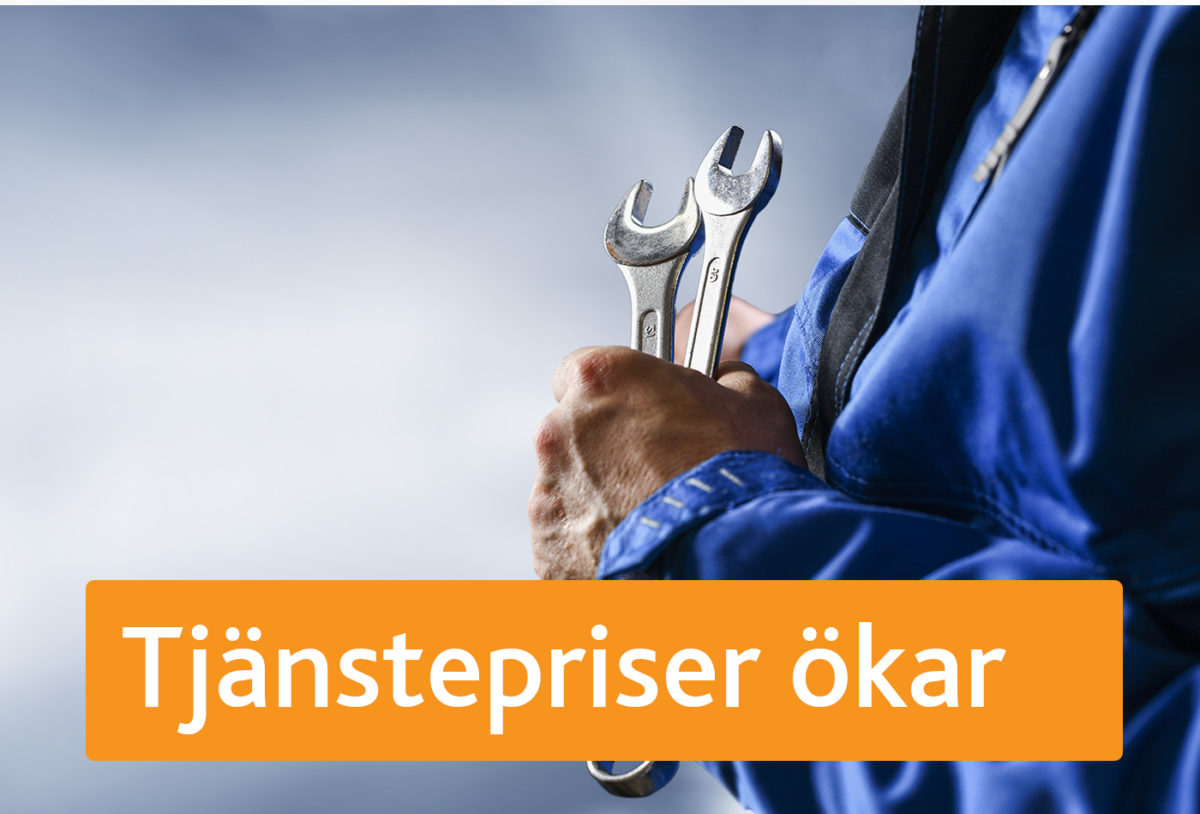 Tjänstepriserna går upp