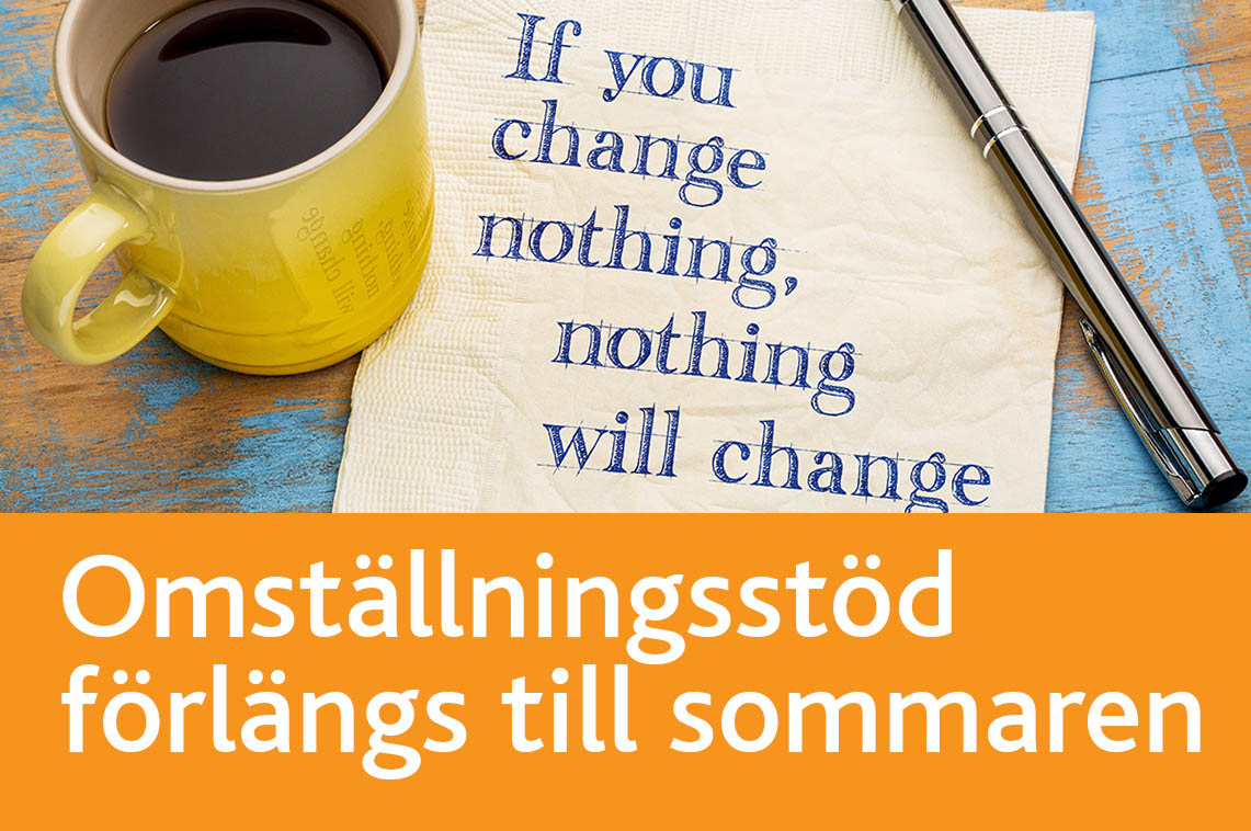 Omställningsstöd förlängs fram till sommaren
