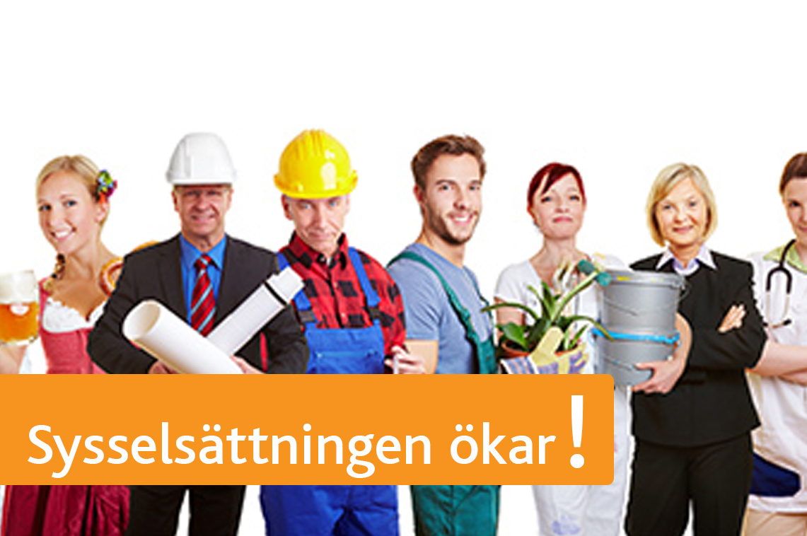 Sysselsättningen ökar
